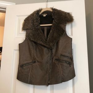 Von Maur faux leather vest